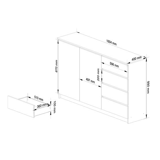 COMMODE K013 CLP PK BLANCHE