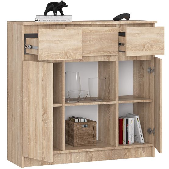 COMMODE K100 2D 3T 1P PK CHÊNE SONOMA