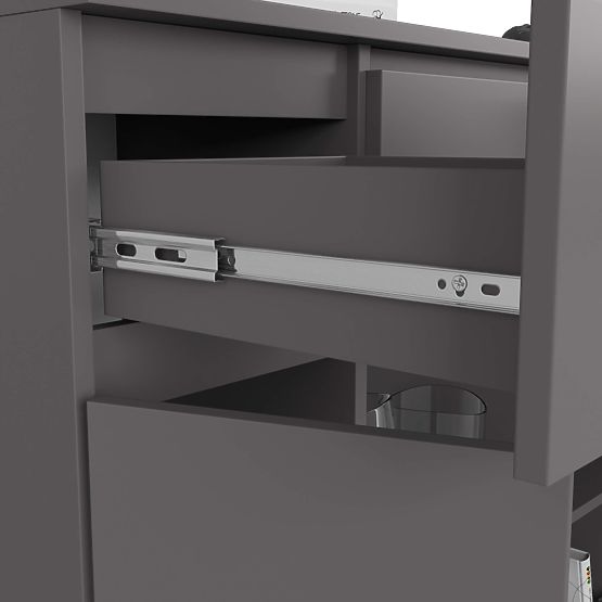 COMMODE K100 2D 3T 1P PK GRIS GRAPHITE