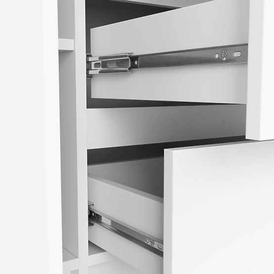 COMMODE K100 2D 3T PK BLANCHE