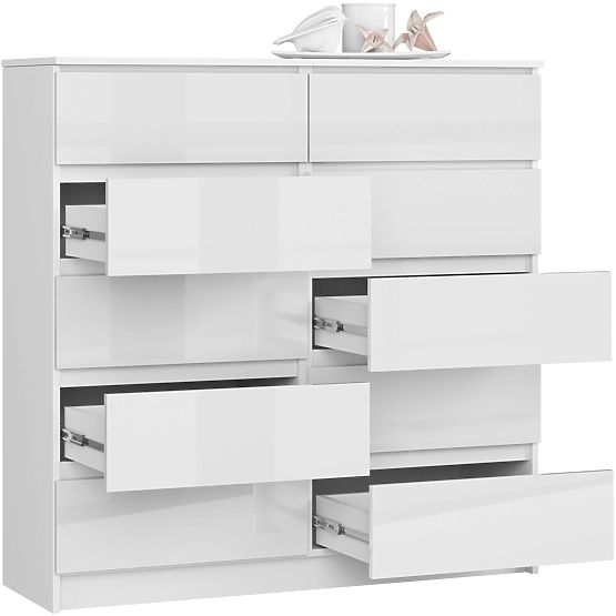 COMMODE K120 10TIROIRS CLP PK BLANC BRILLANT