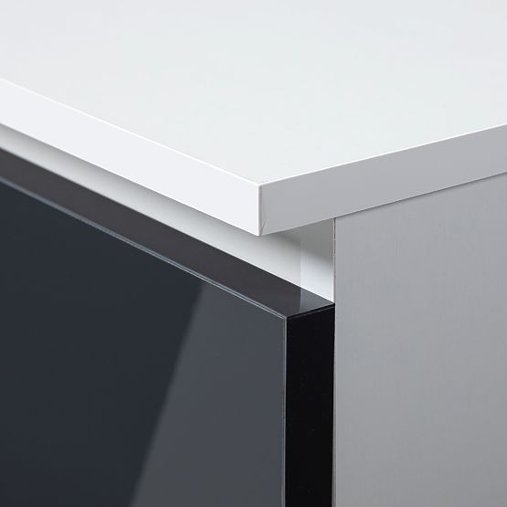 COMMODE K120 10TIROIRS CLP PK GRAPHITE BRILLANT