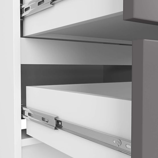 COMMODE K120 4TIROIRS CLP PK BLANC / GRIS