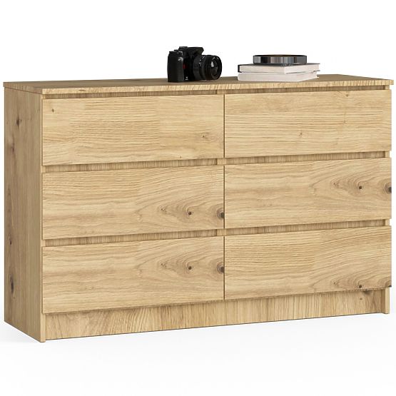 COMMODE K120 6TIROIRS CLP CHÊNE ARTISAN