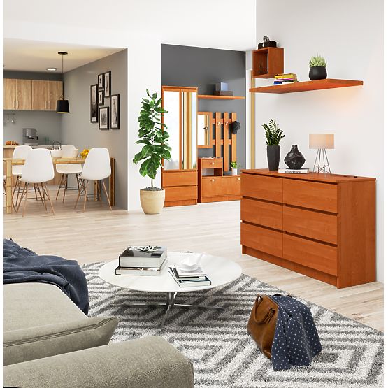 COMMODE K120 6TIROIRS CLP PK AULNE