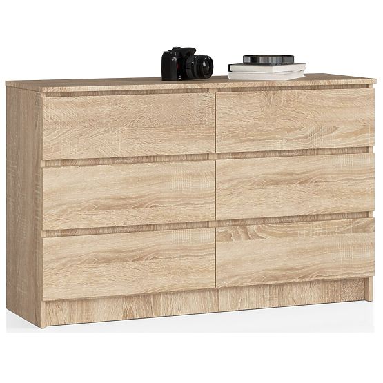 COMMODE K120 6TIROIRS CLP PK CHÊNE SONOMA