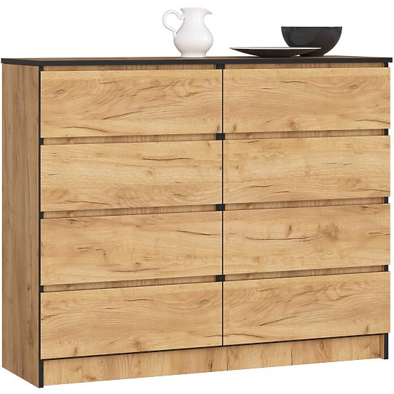 COMMODE K120 8TIROIRS CLP PK CHÊNE CRAFT