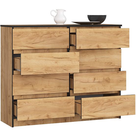 COMMODE K120 8TIROIRS CLP PK CHÊNE CRAFT