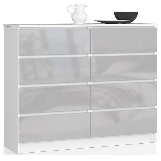COMMODE K120 8TIROIRS PK MÉTALLIQUE BRILLANT