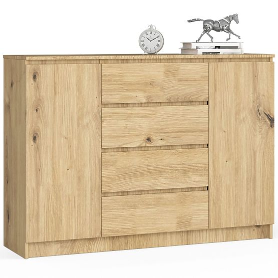 COMMODE K140 2D 4T CLP PK CHÊNE ARTISAN