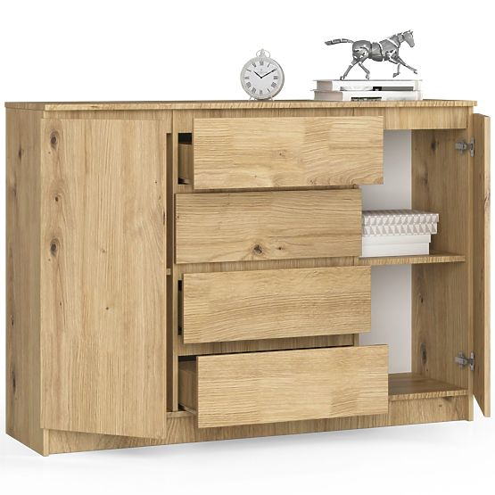 COMMODE K140 2D 4T CLP PK CHÊNE ARTISAN