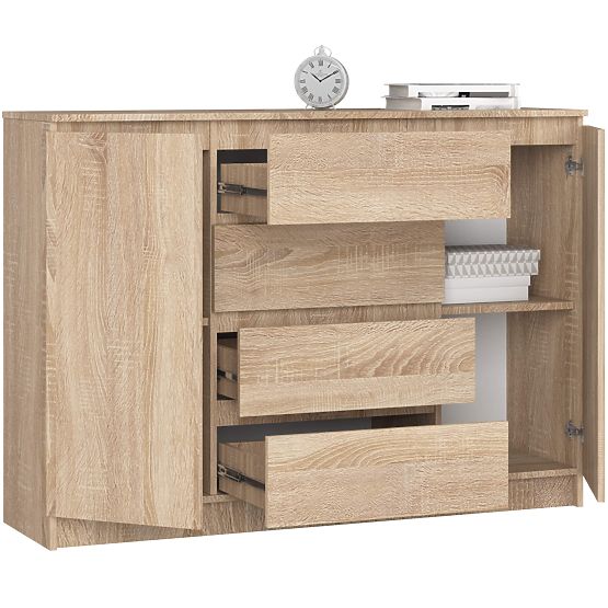 COMMODE K140 2D 4T CLP PK CHÊNE SONOMA