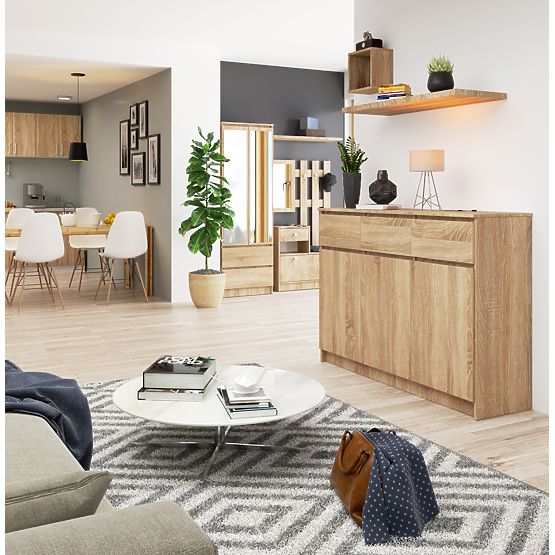 COMMODE K140 3D 3SZ CLP PK CHÊNE SONOMA