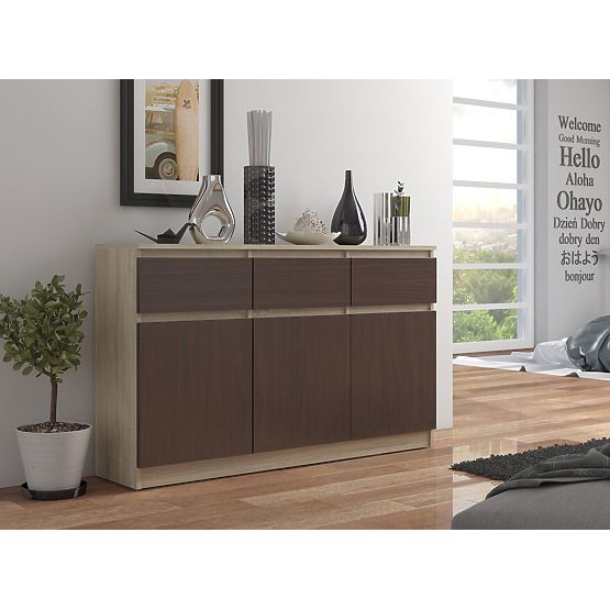 COMMODE K140 3D 3T CLP PK SONOMA / WENGE