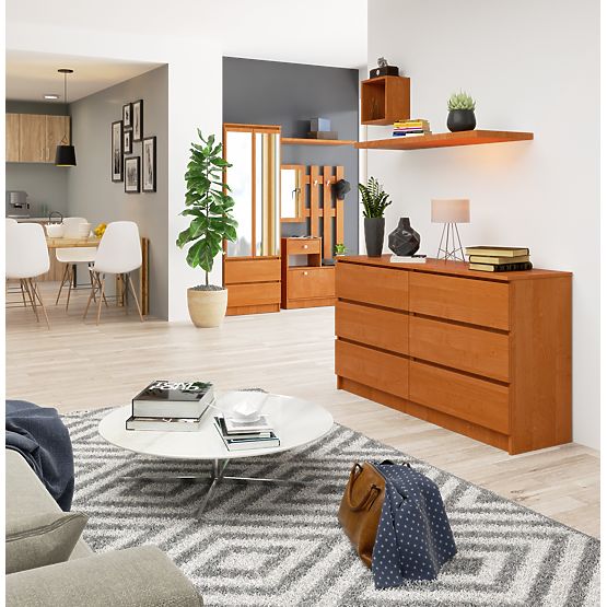 COMMODE K140 6TIROIRS CLP AULNE