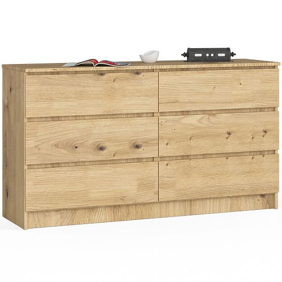 COMMODE K140 6TIROIRS CLP CHÊNE ARTISAN
