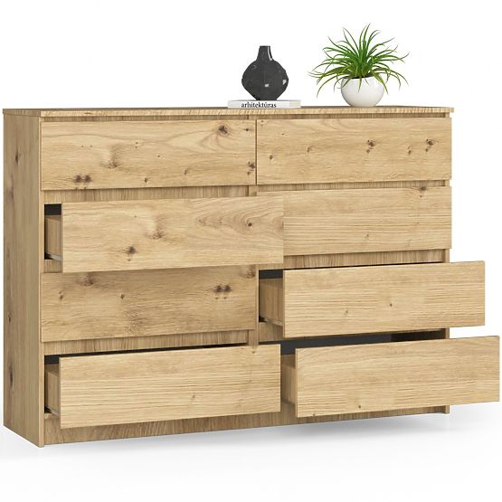 COMMODE K140 8TIROIRS CLP CHÊNE ARTISAN