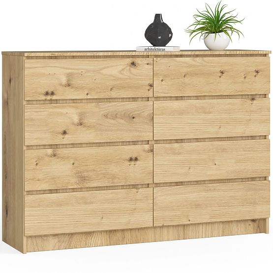 COMMODE K140 8TIROIRS CLP CHÊNE ARTISAN