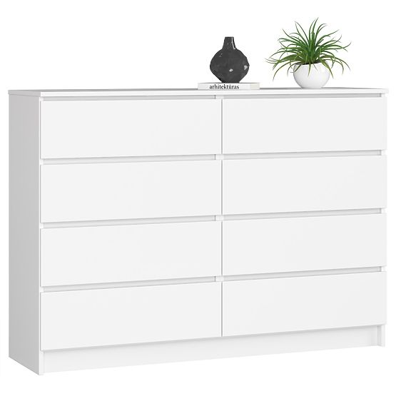 COMMODE K140 8TIROIRS CLP PK BLANCHE