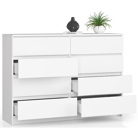 COMMODE K140 8TIROIRS CLP PK BLANCHE