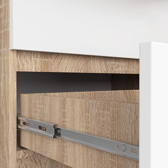 COMMODE K140 8TIROIRS CLP PK SONOMA / BLANC