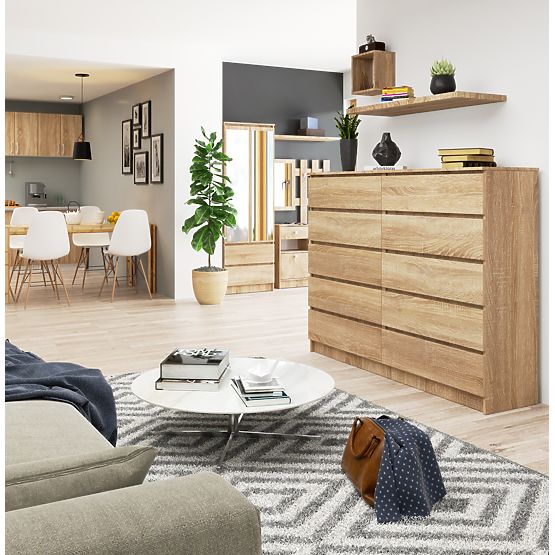COMMODE K160 10TIROIRS CLP PK CHÊNE SONOMA