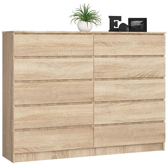 COMMODE K160 10TIROIRS CLP PK CHÊNE SONOMA