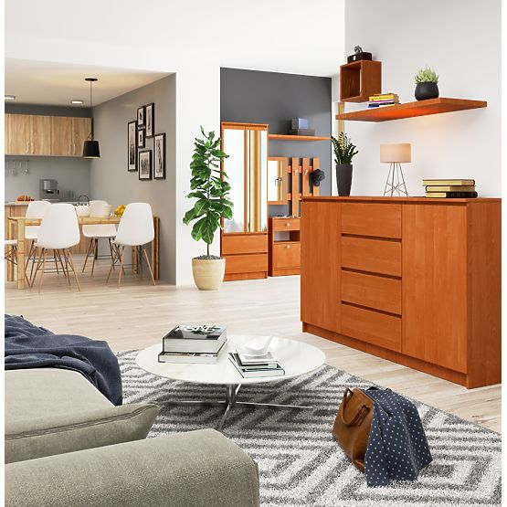 COMMODE K160 2 PORTES 4 TIROIRS CLP PK AULNE