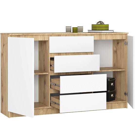 COMMODE K160 2D 4T CLP PK ARTISAN / BLANC