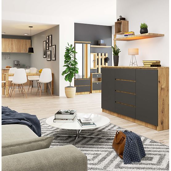 COMMODE K160 2D 4T CLP PK ARTISAN / GRIS