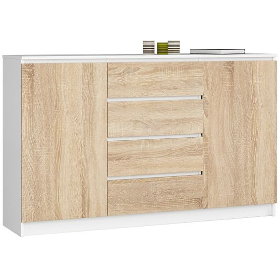COMMODE K160 2D 4T CLP PK BLANC / SONOMA