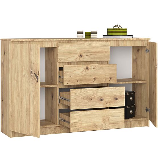 COMMODE K160 2D 4T CLP PK CHÊNE ARTISAN