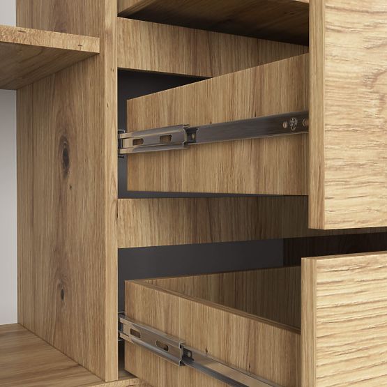 COMMODE K160 2D 4T CLP PK CHÊNE ARTISAN