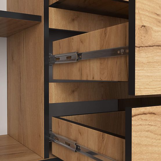 COMMODE K160 2D 4T CLP PK CHÊNE CRAFT