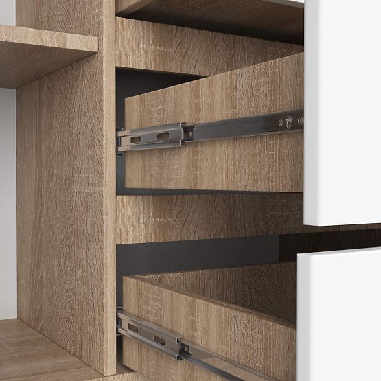 COMMODE K160 2D 4T CLP PK CHÊNE SONOMA / BLANC