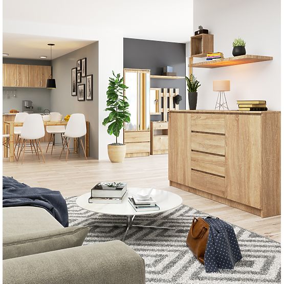 COMMODE K160 2D 4T CLP PK CHÊNE SONOMA