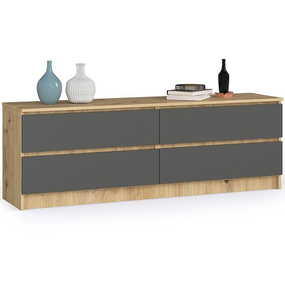COMMODE K160 4TI CLP PK CHÊNE ARTISAN / GRIS