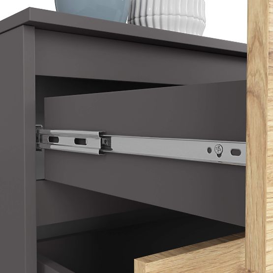 COMMODE K160 4TI CLP PK GRIS GRAPHITE / CHÊNE ARTISAN