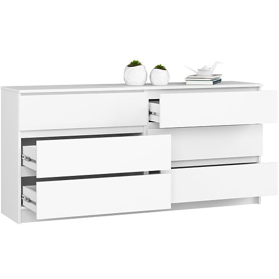 COMMODE K160 6TIROIRS CLP PK BLANCHE