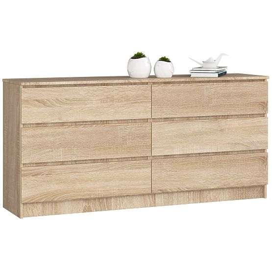 COMMODE K160 6TIROIRS CLP PK CHÊNE SONOMA