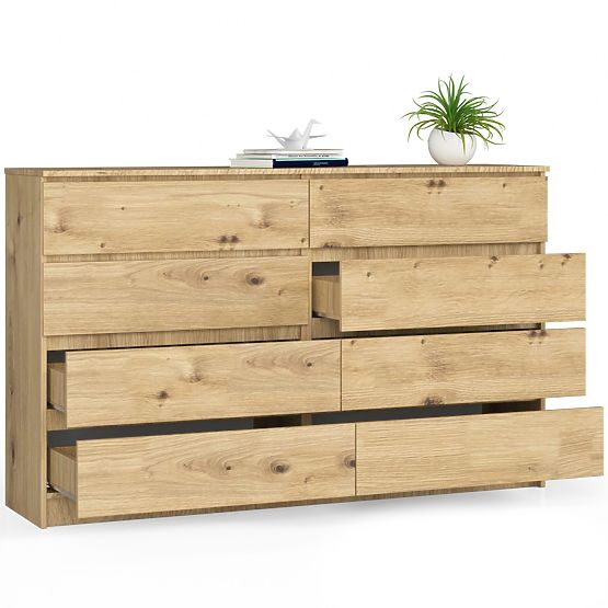 COMMODE K160 8TIROIRS CLP CHÊNE ARTISAN