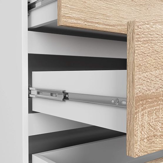 COMMODE K160 8TIROIRS CLP PK BLANC / CHÊNE SONOMA