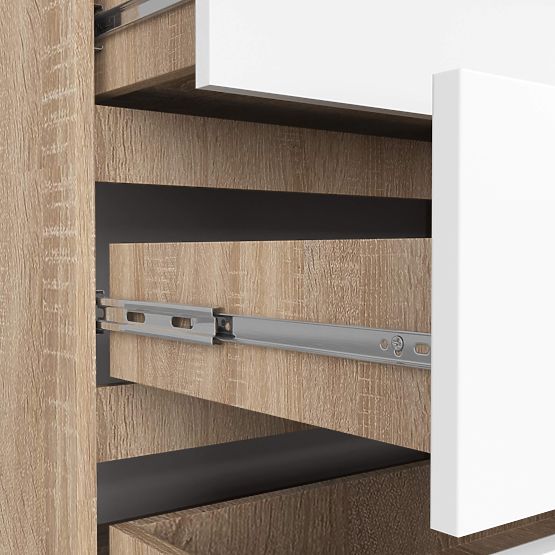 COMMODE K160 8TIROIRS CLP PK CHÊNE SONOMA / BLANC