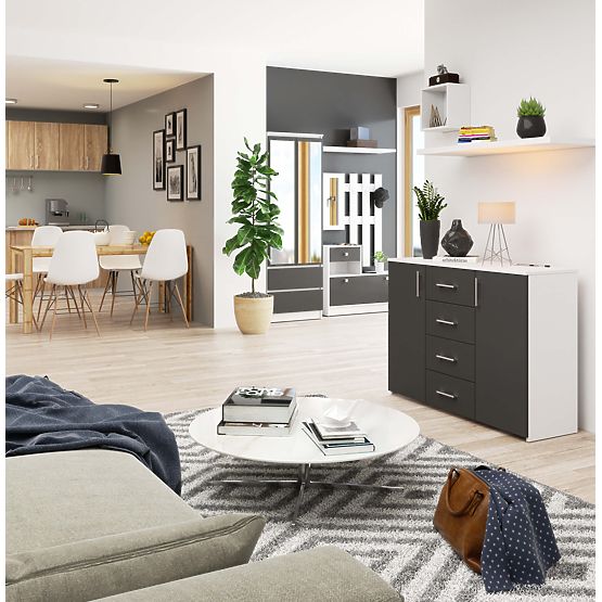 COMMODE K45 PK BLANC / GRIS GRAPHITE