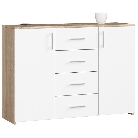 COMMODE K45 PK CHÊNE SONOMA / BLANC
