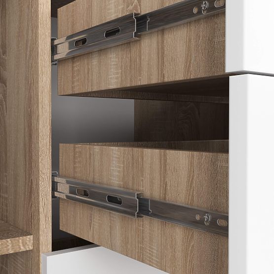 COMMODE K45 PK CHÊNE SONOMA / BLANC