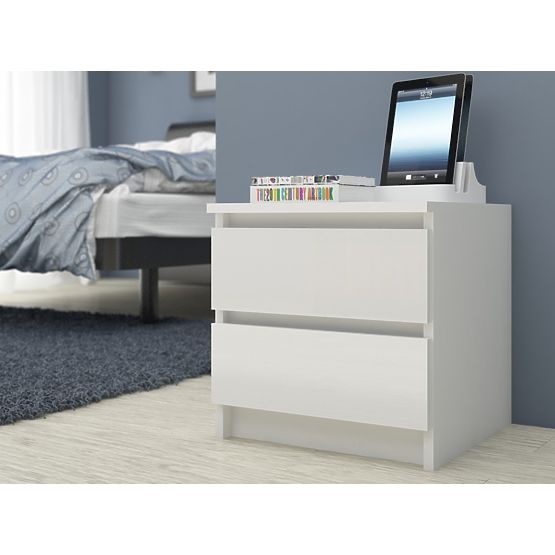COMMODE K60 2TIROIRS CLP PK BLANC