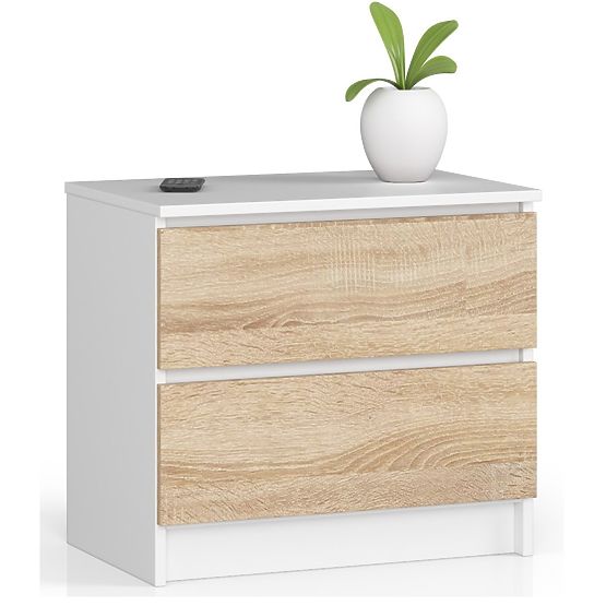 COMMODE K60 2TIROIRS CLP PK BLANC / SONOMA