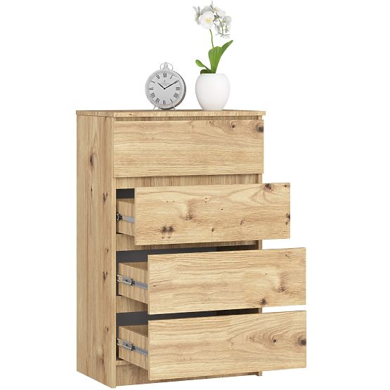 COMMODE K60 4TIROIRS CHÊNE ARTISAN
