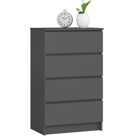 COMMODE K60 4TIROIRS CLP PK GRIS GRAPHITE